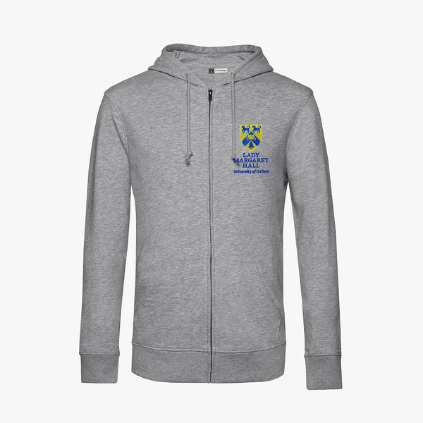 Load image into Gallery viewer, Lady Margaret Hall Men&#39;s Organic Embroidered Zip Hoodie
