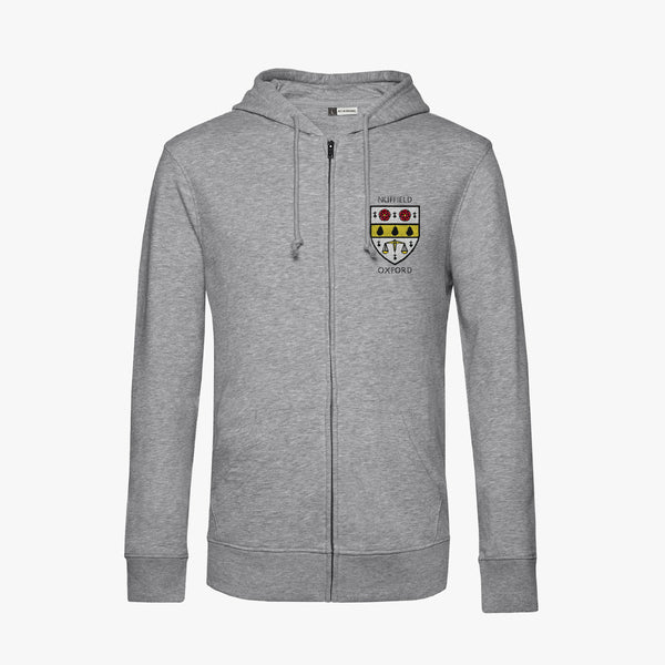 Load image into Gallery viewer, Nuffield College Men&#39;s Organic Embroidered Zip Hoodie
