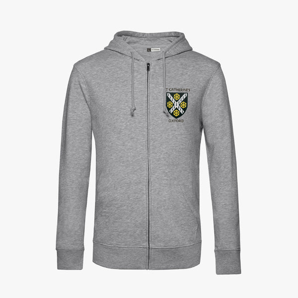 Load image into Gallery viewer, St Catherine&#39;s College Men&#39;s Organic Embroidered Zip Hoodie

