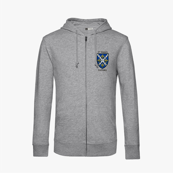 Load image into Gallery viewer, St Hugh&#39;s College Men&#39;s Organic Embroidered Zip Hoodie

