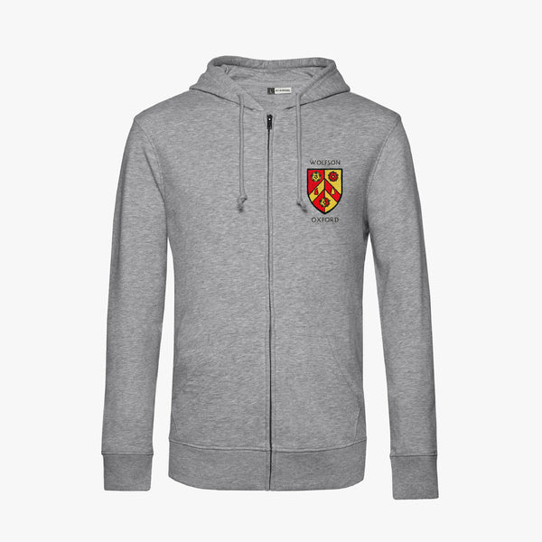 Load image into Gallery viewer, Wolfson College Men&#39;s Organic Embroidered Zip Hoodie
