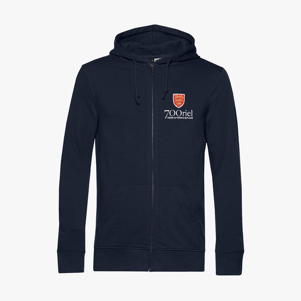 Load image into Gallery viewer, Oriel College Men's Organic Embroidered Zip Hoodie
