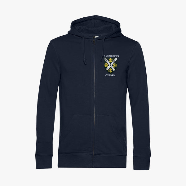 Load image into Gallery viewer, St Catherine&#39;s College Men&#39;s Organic Embroidered Zip Hoodie

