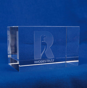 Rhodes Trust Boxed Glass Paperweight (Internal)