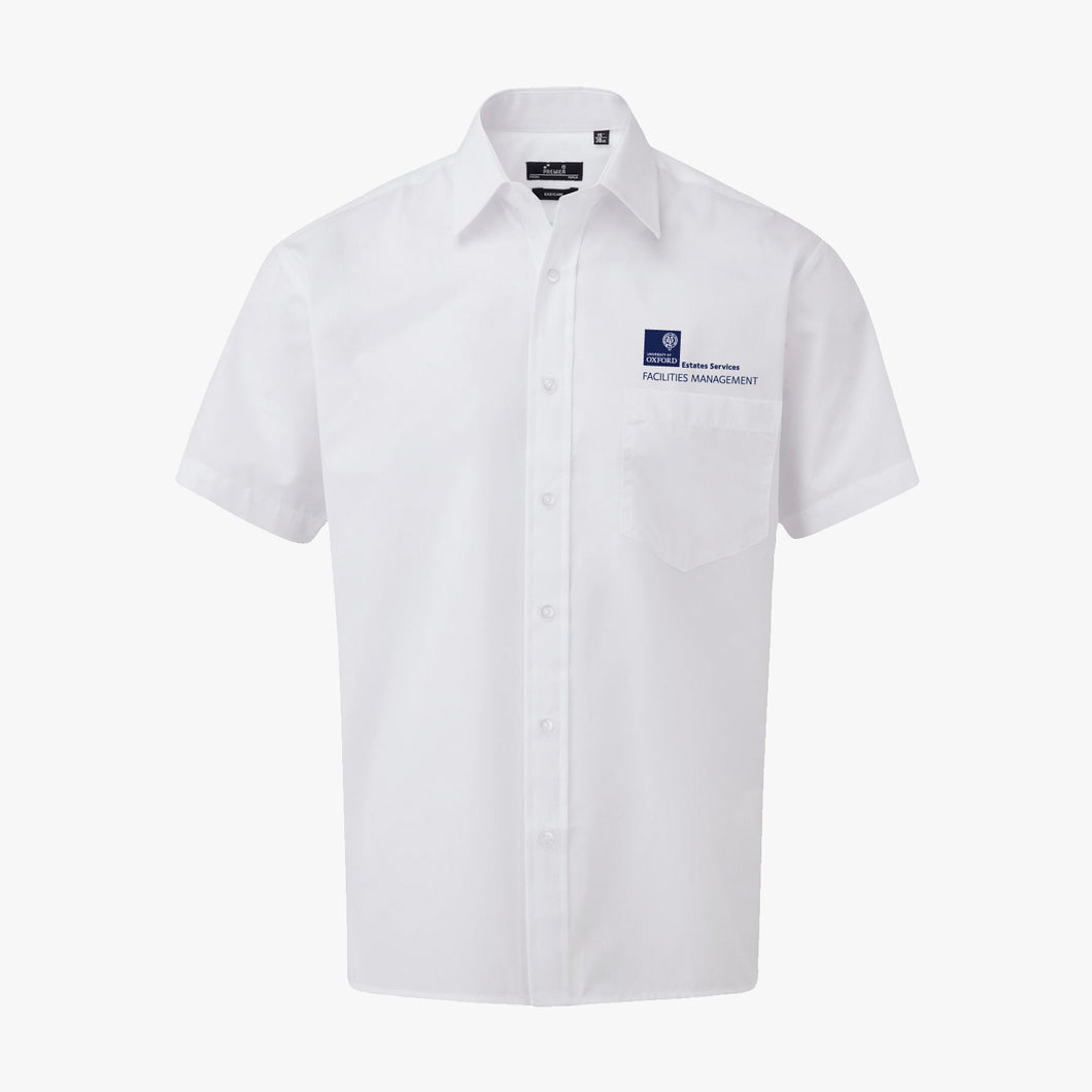 Estates Services Men's Poplin Short Sleeved Shirt