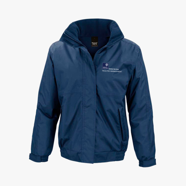 Load image into Gallery viewer, EST18 Estates Services Ladies Heavy Waterproof Jacket Navy
