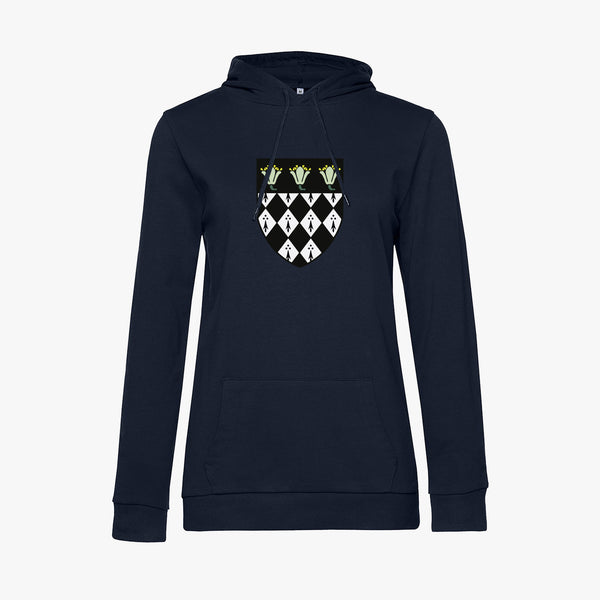 Load image into Gallery viewer, Ladies Oxford College Arms Organic Printed Hoodie
