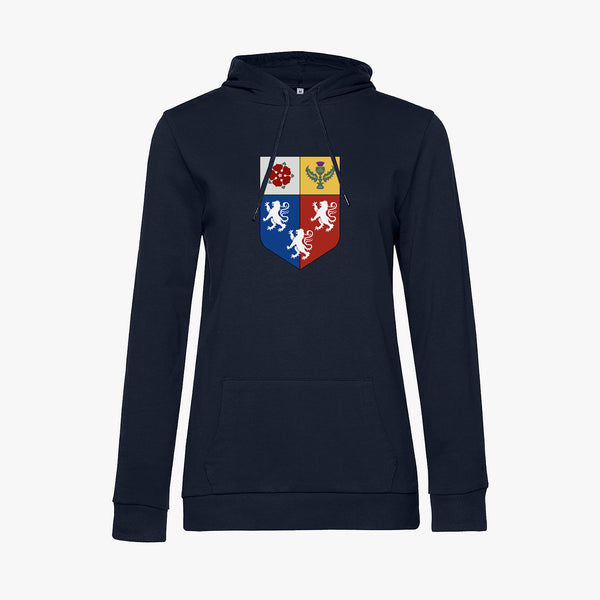 Load image into Gallery viewer, Ladies Oxford College Arms Organic Printed Hoodie
