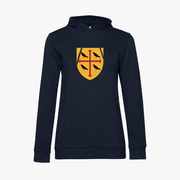 Load image into Gallery viewer, Ladies Oxford College Arms Organic Printed Hoodie
