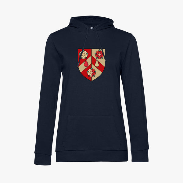 Load image into Gallery viewer, Ladies Oxford College Arms Organic Printed Hoodie
