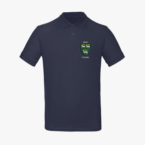Load image into Gallery viewer, Jesus College Men&#39;s Organic Embroidered Polo Shirt
