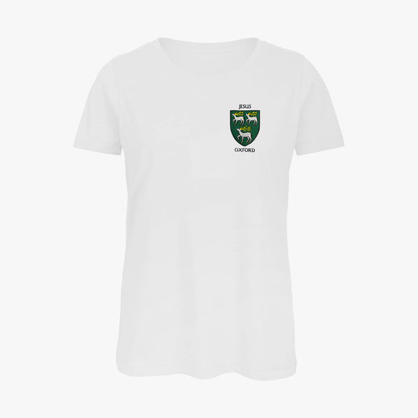 Load image into Gallery viewer, Jesus College Ladies Organic Embroidered T-Shirt
