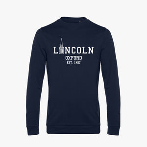 Lincoln College Library Tower Men's Organic Printed Sweatshirt