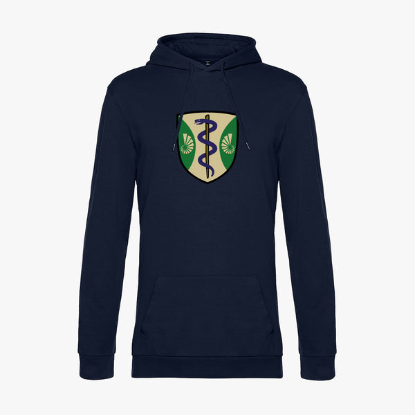 Load image into Gallery viewer, Men&#39;s Oxford College Arms Organic Printed Hoodie
