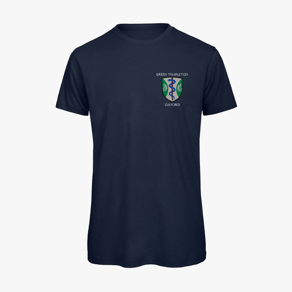 Load image into Gallery viewer, Green Templeton College Men&#39;s Organic Embroidered T-Shirt
