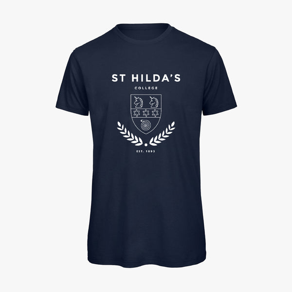 Load image into Gallery viewer, St Hilda&#39;s College Men&#39;s Organic Laurel T-Shirt
