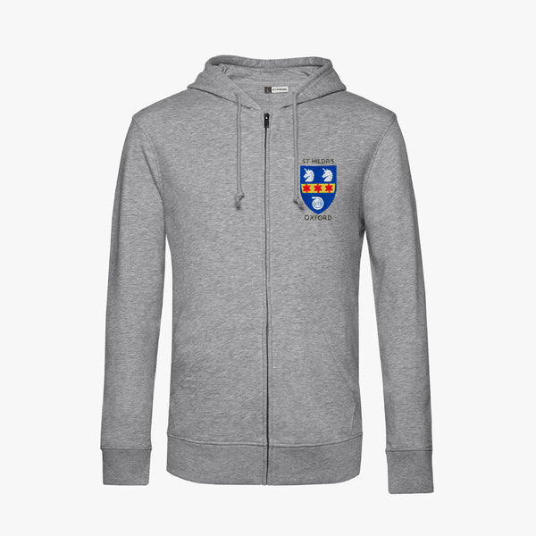 Load image into Gallery viewer, St Hilda&#39;s College Men&#39;s Organic Embroidered Zip Hoodie
