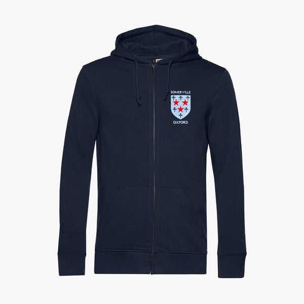Load image into Gallery viewer, Somerville College Men&#39;s Organic Embroidered Zip Hoodie
