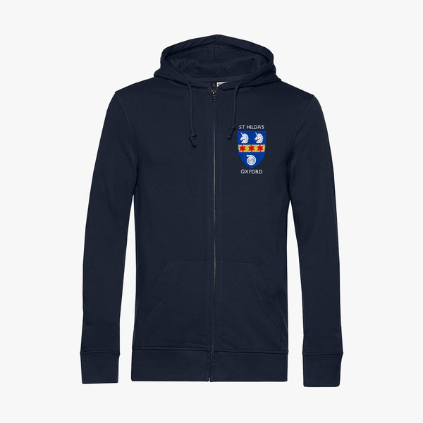 Load image into Gallery viewer, St Hilda&#39;s College Men&#39;s Organic Embroidered Zip Hoodie
